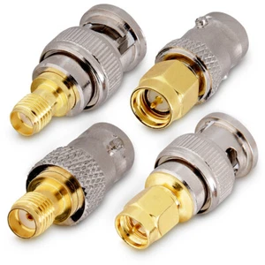 Zestaw adapterów SMA BNC - Zestaw 4 koncentrycznych adapterów antenowych RF Złącza anteny radiowej - Zdjęcie 1 z 5
