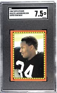1988 Topps Stickers Football Bo Jackson RC Rookie #262 NM+ SGC 7-5 3029378 - Picture 1 of 2