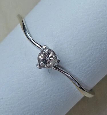 ♦️♦️ Ring mit 0.10 Ct Brillant Solitär Solitaire Diamant 14kt 585 Gold ♦️♦️ 8605 - Bild 1 von 4