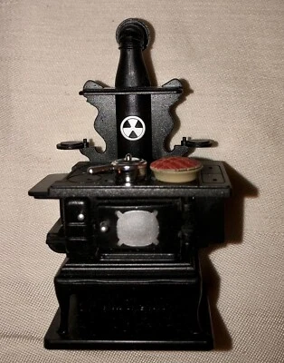 Vintage Plastic Acme Wood burning Stove Refrigerator Kitchen Magnet Dollhouse - Photo 1/4