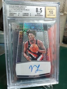 2020 Panini Obsidian Nassir Little Portland Trailblazers White Mojo Auto RC #1/1 - Picture 1 of 5
