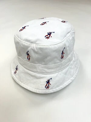 *MINOR DEFECT* Polo Ralph Lauren Multipony Safari Bucket Hat - White - Size: S/M - Image 1 of 4