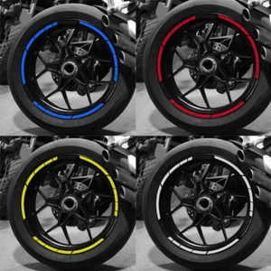 17" 18'' 19" Motorcycle Wheel Sticker Rim Reflective Decal Tape 16 Stripes - Picture 1 of 7