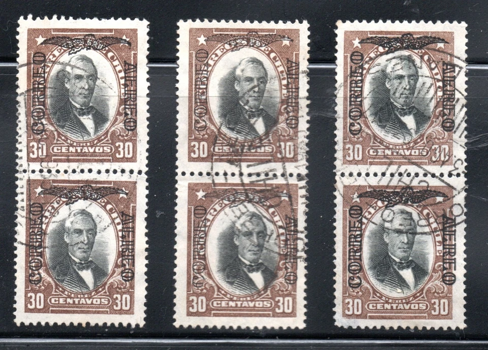 CHILE, SELLOS J.J. PEREZ, VARIEDADES EN EL FONDO, s/C Y LETRAS    (JUN-464 ) - Image 1 of 1