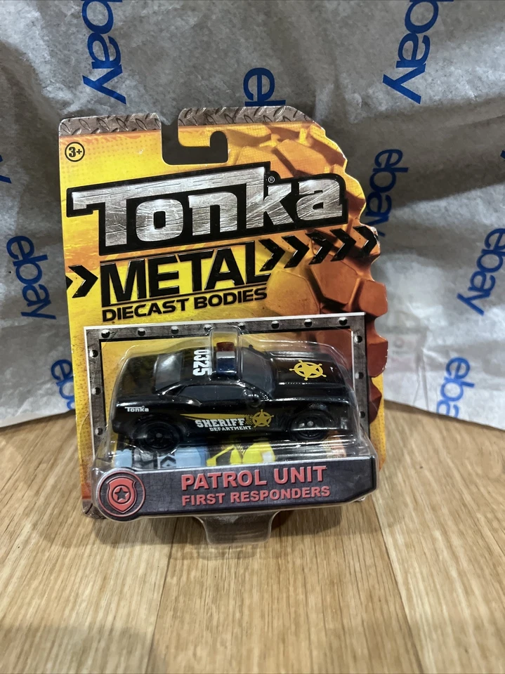 TONKA POLICE FORCE CAR PRIMEROS RESPONDEDORES METAL FUNDIDO A PRESIÓN Nuevo Foto 1 de 2