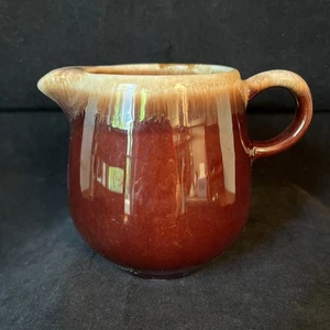 McCoy Pottery Brown Drip Glaze Creamer Syrup Pitcher 4in Tall USA 7020 Vintage - Picture 1 of 10