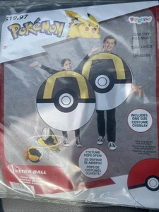Pokemon Ultra Ball Halloween Kind 8 + Kostüm Einheitsgröße passt 4' 4" - 6'1" Pops Open - Bild 1 von 13