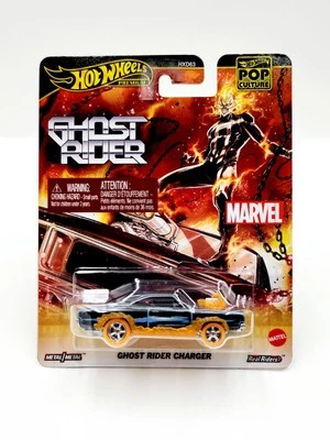 Hot Wheels - 2024 Pop Culture Marvel Ghost Rider Dodge Charger - New Sealed  - Image 1 of 2