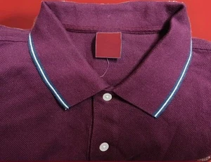 Old Navy Men’s Large Short Sleeve Polo Shirt-100%Cotton- Wine Color-Machine Wash - Picture 1 of 5
