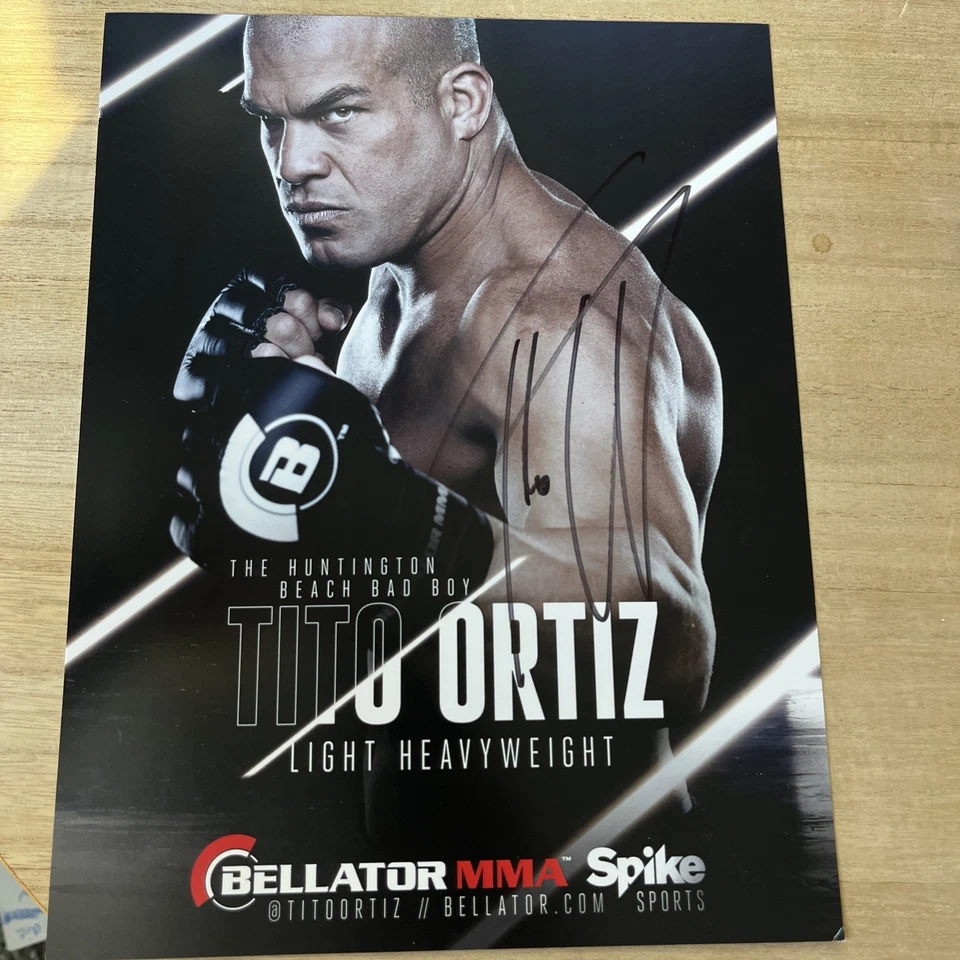 Tito Ortiz Bellator Autografiado Firmado 8x10 Promo Pride Fc UFC Raro Mma Foto 1 de 1