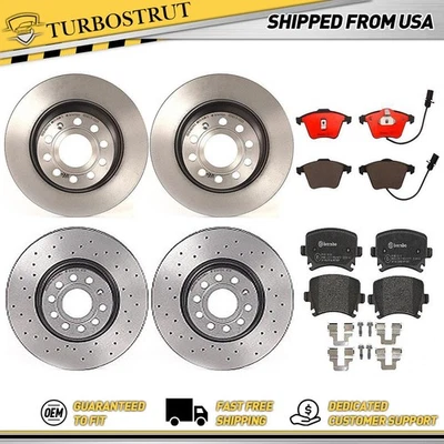 Kit pastillas rotores freno trasero delantero Brembo para Volkswagen CC Volkswagen 2010-2010 Foto 1 de 4