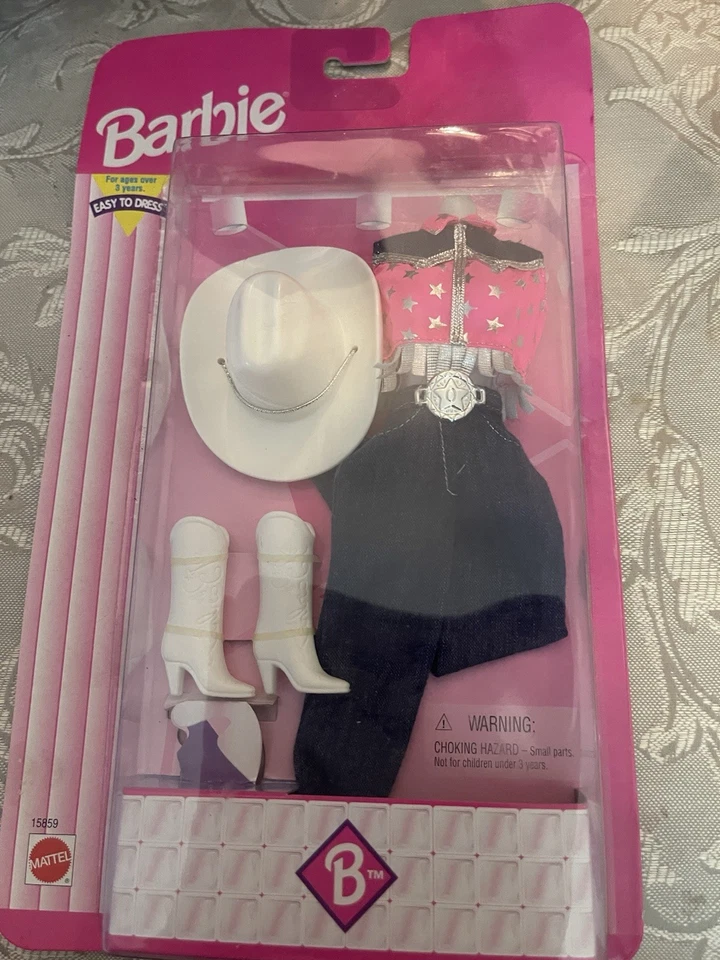 Ropa Barbie: Western Fun Fashions Denim Vaquera Conjunto con Botas Mattel 💕 Foto 1 de 1