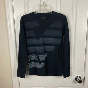 Emporio Armani Junior’s Black Graphic Long Sleeve T-Shirt Size 14A - Picture 1 of 15