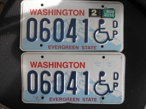 2000s Washington State Disabled Person license plate Vintage Pair - Picture 1 of 2