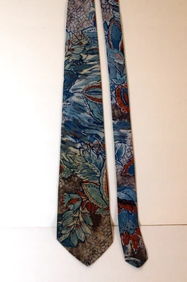 Gravata de pescoço vintage Oleg Cassini designer 59" feita nos EUA - Imagem 1 de 4