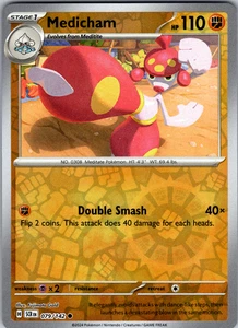 Medicham Reverse Holo 079/142 SV07: Stellar Crown Common - NM - Picture 1 of 2