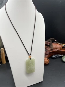 100% Hetianische Jade handgeschnitzt Ksitigarbha Bodhisattva 新疆且末蓝料雕刻牛虎守护神"虚空藏菩萨" - Bild 1 von 10