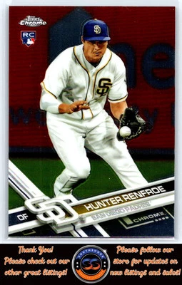 Hunter Renfroe Rookie 2017 Topps Chrome #18 San Diego Padres - Image 1 of 4