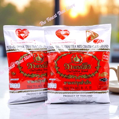 Té tailandés etiqueta roja original marca número uno ChaTraMue 2 bolsas de 400 g (14 OZ) Foto 1 de 4