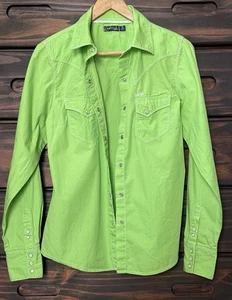 Cruel Girl Western Shirt Girls Green Snap Rodeo Long Sleeve Size Medium - Picture 1 of 13