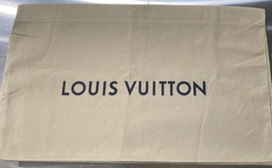 Auténtico bolso antipolvo Louis Vuitton beige algodón sobre solapa 22W x 13H pulgadas - Imagen 1 de 5