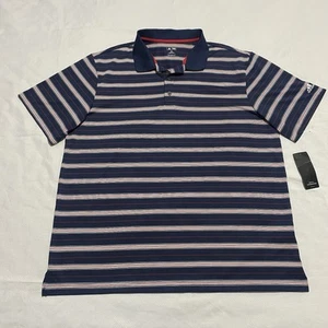 NWT Adidas Pinehurst Golf Polo Shirt Men's 3XL Blue White Striped Performance - Picture 1 of 8