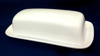 Cordon Bleu Butter Dish White Porcelain 8" x 4"   - Image 1 of 4