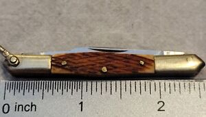 Vintage Tuxedo Pen Middle Swell Pick Bone Folding Pocket Knife Made in Japan
