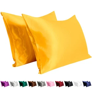 Luxury Satin Pillowcase for Hair and Skin - Satin Pillow case with Zipper - Picture 1 of 19