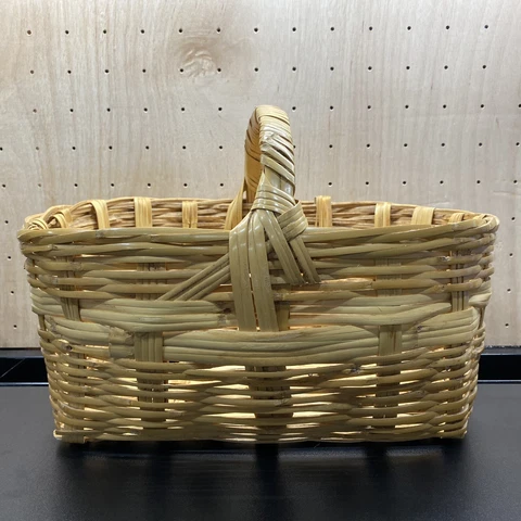 Vintage Rustic Country Farmhouse Small Rectangular Woven Wicker Basket Cover