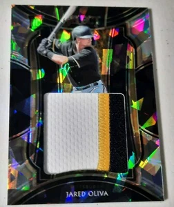 2020-2021 Panini Select Prizm Refractor Jumbo Patch Jared Oliva Rookie RC /25 - Picture 1 of 2