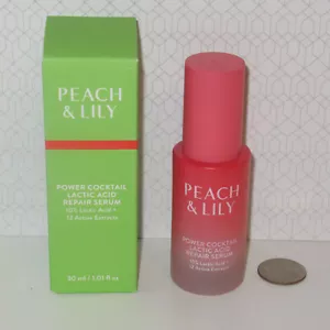 NEW Peach & Lily Power Cocktail Lactic Acid Repair Serum 10% Lactic Acid 1.01oz - Picture 1 of 1