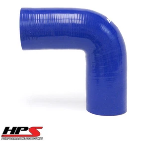 HPS 3" ID 4-ply Reinforced Silicone 90 Degree Elbow Coupler Hose Blue 76mm - Bild 1 von 3