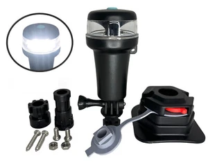 Pactrade White Navigation Light AA Battery Operated base Mount Adapters Bracket - Bild 1 von 10