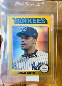 2024 Topps Heritage Juan Soto Gold /5 Refractor 1st Yankees 1;4800 Hobby🔥READ🔥 - Picture 1 of 4