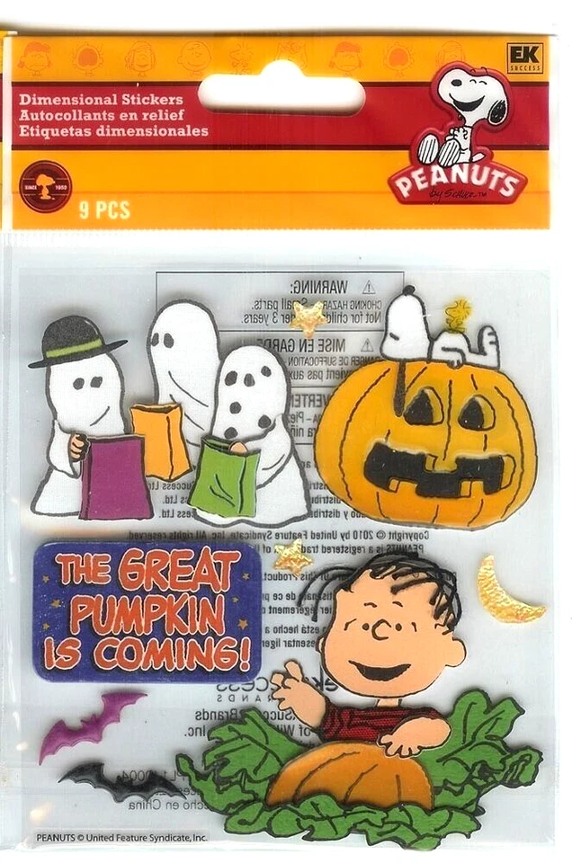 PEANUTS Charlie Brown Snoopy Halloween Treat Linus Gran Parche Pegatinas Foto 1 de 1