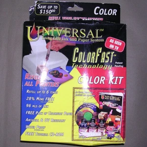 Universal Refill Color Kit for Inkjet Printer Cartridges (96 mls ink) NEW SEALED - Picture 1 of 8