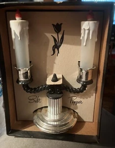 Vintage 1950s Candelabra Salt & Pepper Shakers - Picture 1 of 5
