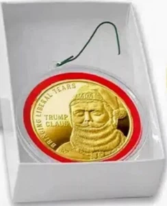 1oz Silver #47 Back Donald Trump Santa Clause Ornament .999 Fine Silver Rare - Picture 1 of 2