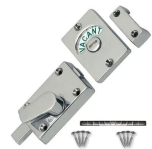 3 X Indicatore Privacy Porta Bullone Kit (Occupato/Vacant) Cromato 63mm Onestop - Foto 1 di 1