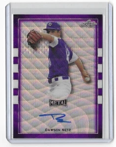 Dawson Netz 2018 Leaf Metal Perfect Game Autograph Purple Wave #BA-DN1 /8 Rookie - Picture 1 of 3