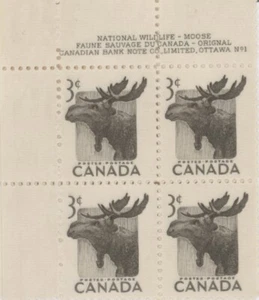 Canada Stamp PB#323 - Moose (1953) 3¢ (UL) - Picture 1 of 1