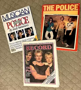 Vintage 3 Magazines The Police Rock Band 1980s Memorabilia - Picture 1 of 8