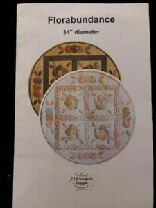 Florabundance 35" diameter Round Quilt Pattern designed by DJ Richards - Imagen 1 de 2