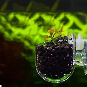Aquarium Decor Hanging Fish Tank Mini Glass Pot Water Potted Planting CupB.qn - Picture 1 of 8
