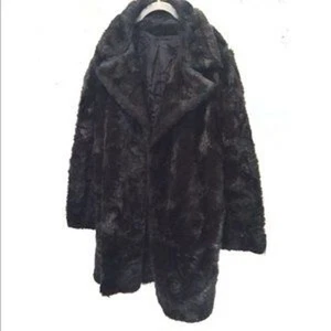Faux Fur Coat Jacket Open Front Vintage No Belt 70s Chic Fab Glam Style USA Made - Picture 1 of 11