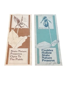 Vintage 1988 Ohio Naturschutz Prospekte Conkles hohl gelb Damen Slipper - Bild 1 von 5