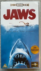 Jaws VHS Widescreen Version UK (from ORIGINAL OWNER) **excellent condition** - Picture 1 of 3