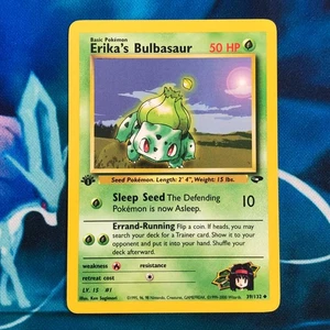 Erika's Bulbasaur - 39/132 - 1st Edition Gym Challenge Set - Pokemon Card - NM - Picture 1 of 8