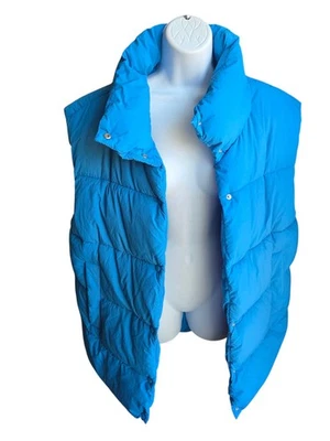 Colete acolchoado feminino Zara azul oversized tamanho M/G - Imagem 1 de 4